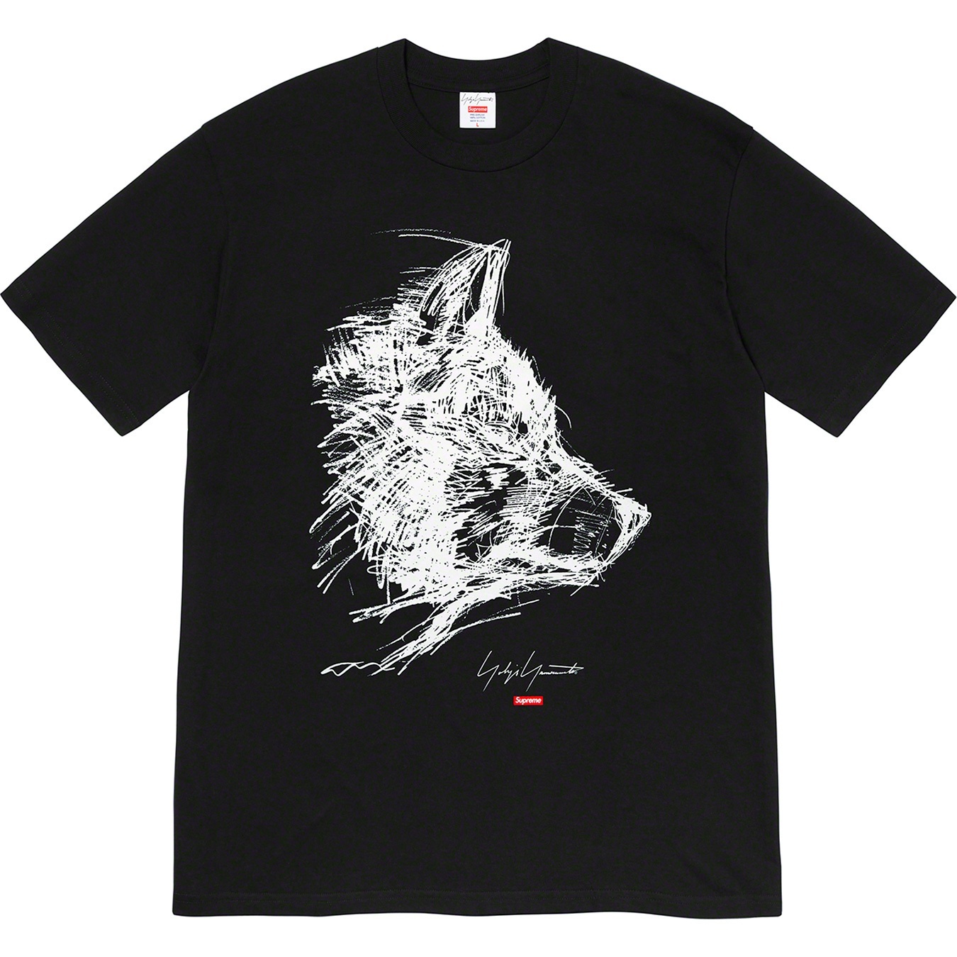 Supreme®/Yohji Yamamoto®Scribble Wolf Tee view 2